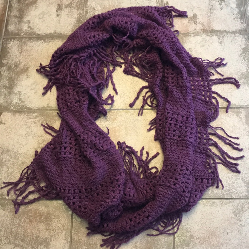 Purple infinity scarf
